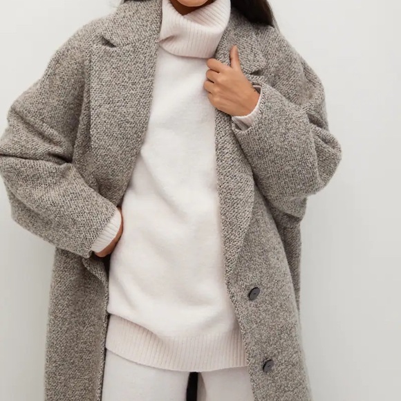 Mango Wool Oversized Coat (Small) - Picture 3 of 8